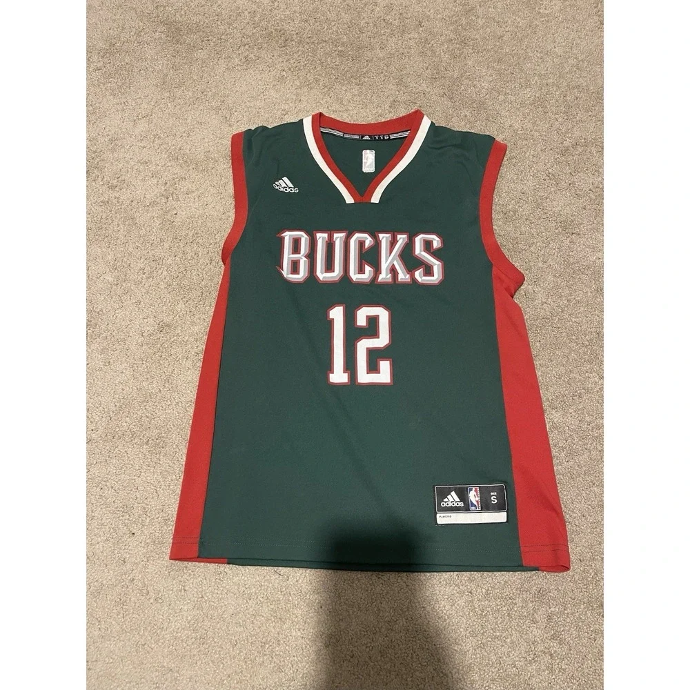Jabari Parker Adidas NBA Milwaukee Bucks Away Green Climalite  Jersey Size Small